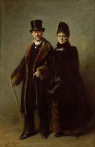 Heinrich Schliemann (1822-90) and his Wife