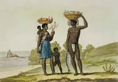 A slave family of the Loango tribe, Surinam