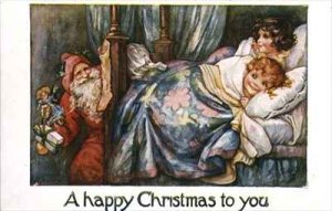 Children in Bed and Father Christmas