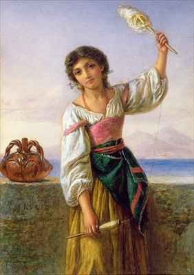 Young Girl with a Distaff