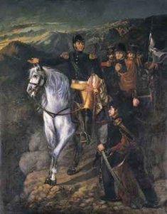 General San Martin after crossing the Andes in 1817