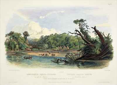 Punka Indians Encamped on the Banks of the Missouri