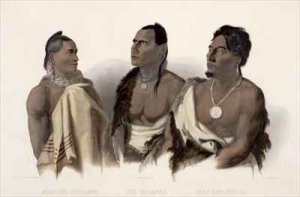 A Missouri Indian, an Oto Indian and the Chief of the Puncas