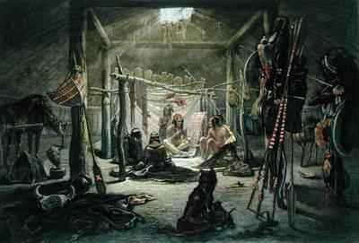 The Interior of the Hut of a Mandan Chief 2