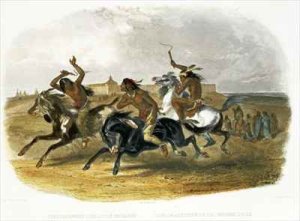 Horse Racing of Sioux Indians near Fort Pierre