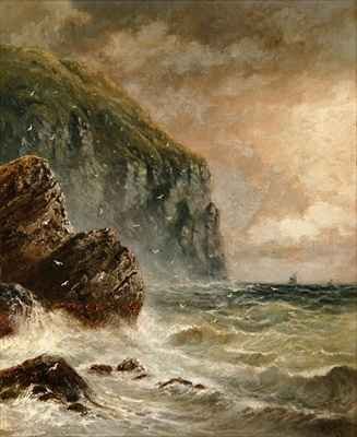 Seascape with Cliff