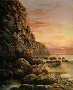 Seascape with Cliff at Sunset 2