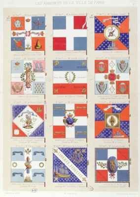 Flags of the various Districts of Paris