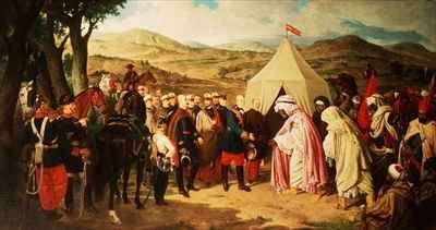 The Spanish meet with the Moroccans to negotiate a Peace Settlement