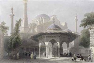 Court and Fountain of St. Sophia, Istanbul