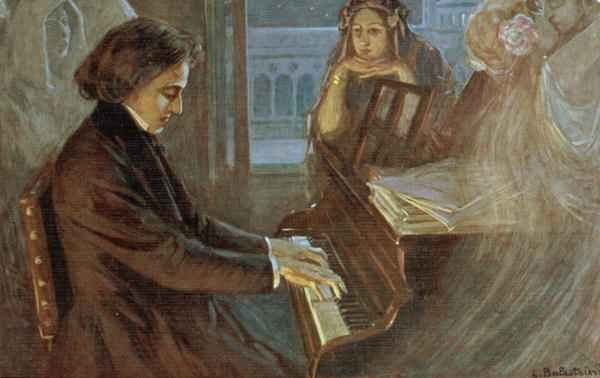 Frederick Chopin (1810-49) Composing his Preludes