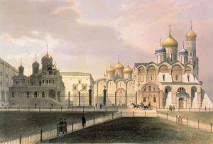 View of the Cathedrals in the Moscow Kremlin