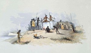 The Aboriginal Inhabitants Native Tombs and Means of Disposing of their Dead, from 'South Australia Illustrated'