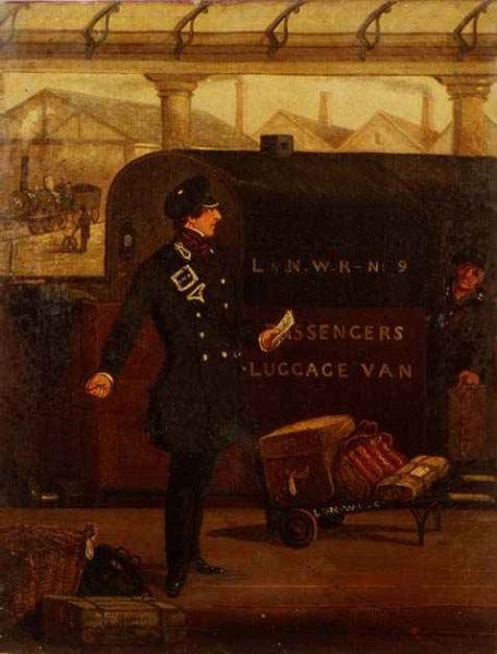 A Guard by a L and N-W. R. Luggage Van