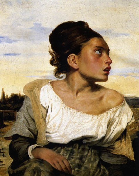 Girl Seated in a Cemetery 1824