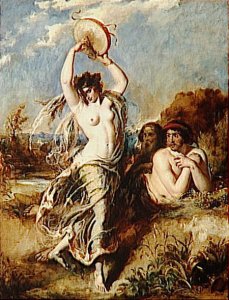 Bacchante Playing The Tambourine