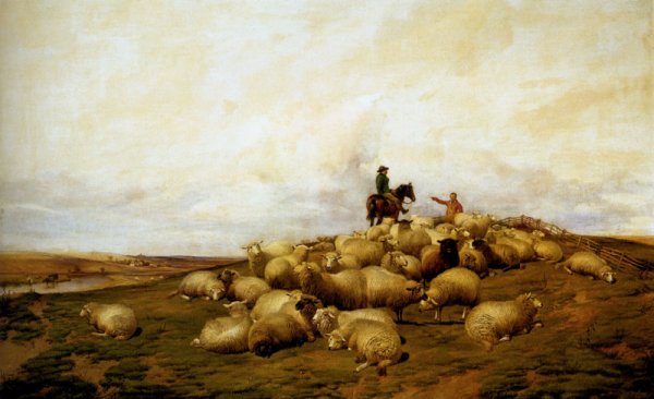 A Shepherd With His Flock