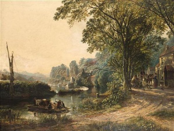 The inn at Hanham ferry near Bristol 1872