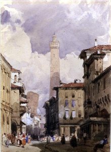 Bologna- The Leaning Towers, c.1826