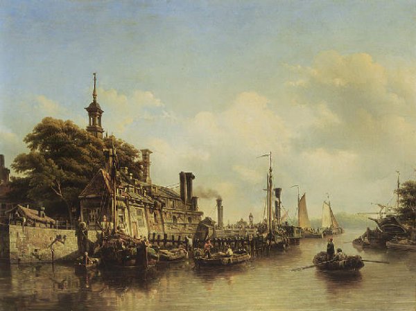 A view of the Hoofdpoort, Rotterdam 1851