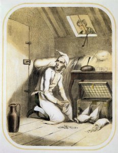 Avarice in the Kitchen, from a series of prints depicting the Seven Deadly Sins, c.1850