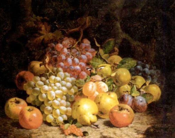 Still life of grapes, pears and apples 1873