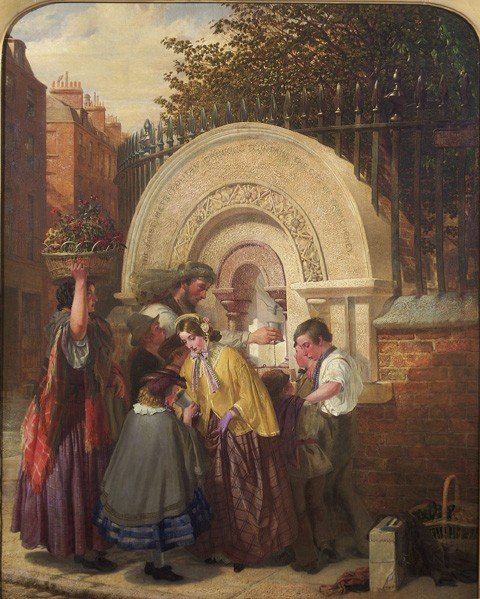 The First Public Drinking Fountain 1850