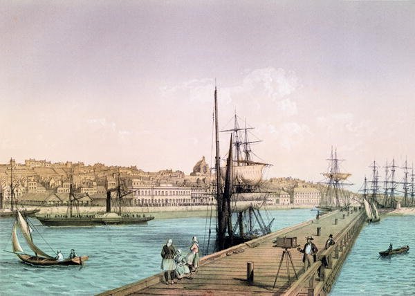 View of the Port of Boulogne, from a series entitled 'La France de Nos Jours', 1856