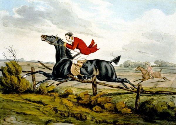 Straight Through the Fence, from 'Qualified Horses and Unqualified Riders', 1815