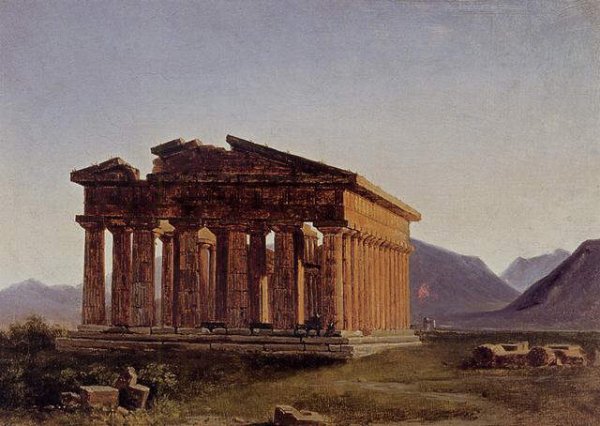 A view of the Temple of Neptune at Paestum