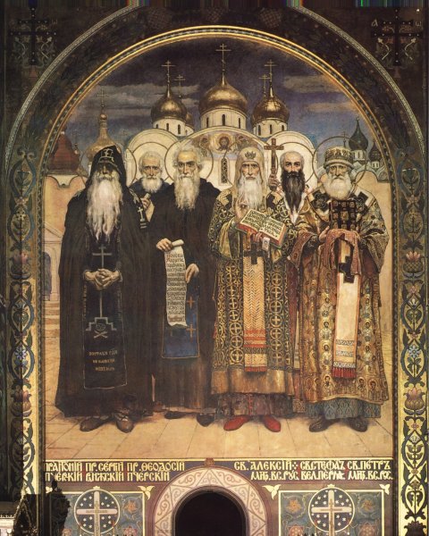 Russian Saints (monks and bishops) (St. Volodymyr's Cathedral fresco)