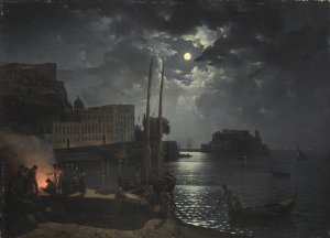 View of Naples in Moonlight, 1829