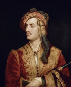 Portrait of George Gordon 1788-1824 6th Baron Byron of Rochdale in Albanian Dress, 1813