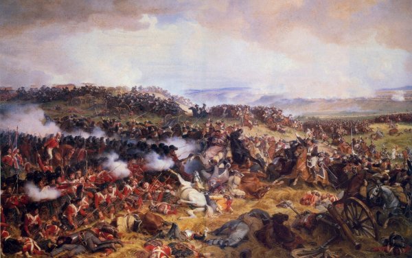 Cuirassiers Charging the Highlanders at the Battle of Waterloo on 18th June 1815, 1874