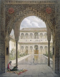 The Court of the Alberca in the Alhambra, Granada