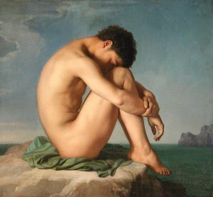 Jeune homme assis au bord de la mer (Young Man Sitting by the Seashore)