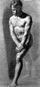 Male Nude Grasping his Wrists