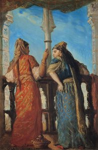 Jewish Women at the Balcony, Algiers, 1849