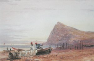 Shakespeare's Cliff, Dover, at Sunset, 1827