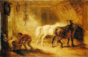 Interior of a Stable, c.1830-40