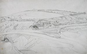 Landscape with Farm and Cornstocks