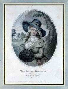 The Lovely Brunette, engraved by E. Williams, pub. by Prattent, 1786