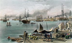 Port of New Orleans, engraved by D.G. Thompson