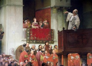 St. John Chrystostomos (c.347-407) Preaching Before the Empress Eudoxia (c.404) c.1880