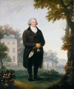 Gentleman in the Grounds of his House, c.1800-10