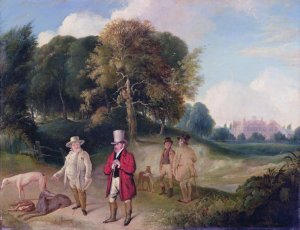 J. M. W. Turner (1775-1851) and Walter Ramsden Fawkes (1769-1825) at Farnley Hall, c.1820-24