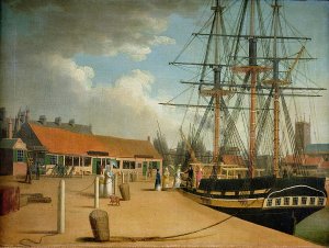 Westerdales Yard and the Wellington from the New Dock, c.1820