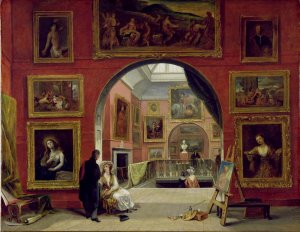 Interior of the Royal Institution, during the Old Master Exhibition, Summer 1832, 1833