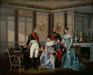 The Empress Josephine 1763-1814 Presenting her Children to the Emperor Alexander at Malmaison