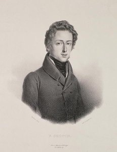 Frederic Chopin 1810-49 engraved by Gottfried Engelmann 1788-1839 1833